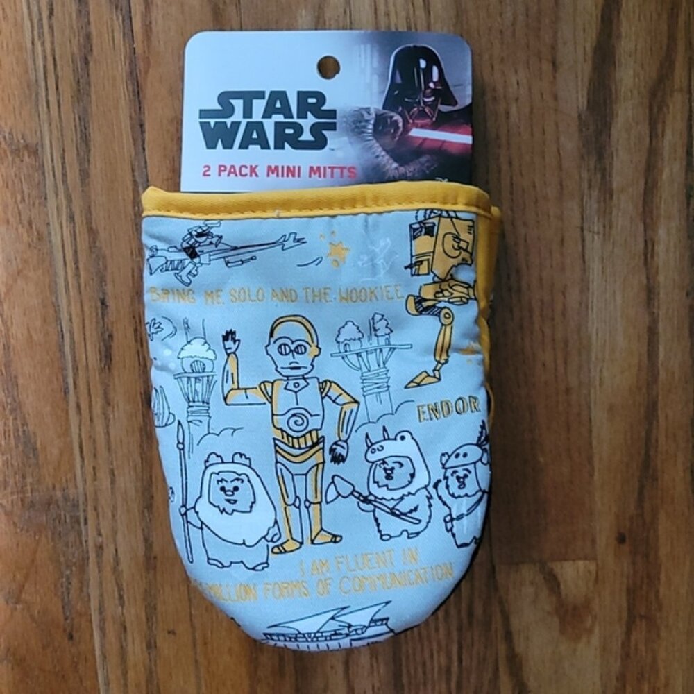 NWT - STAR WARS - Return of the Jedi Oven Mitt 2-Pack - Heat Resistant - Disney